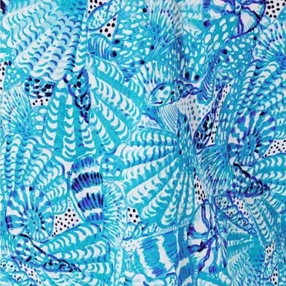 Lilly Pulitzer Florin Sleeveless Linen - Amalfi Blue by the Seashore Tank EUC - Picture 5 of 6